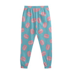 Pink Macaron Pattern Print Sweatpants