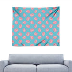 Pink Macaron Pattern Print Tapestry