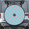 Pink Macaron Pattern Print Tire Cover With Camera Hole