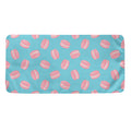 Pink Macaron Pattern Print Towel