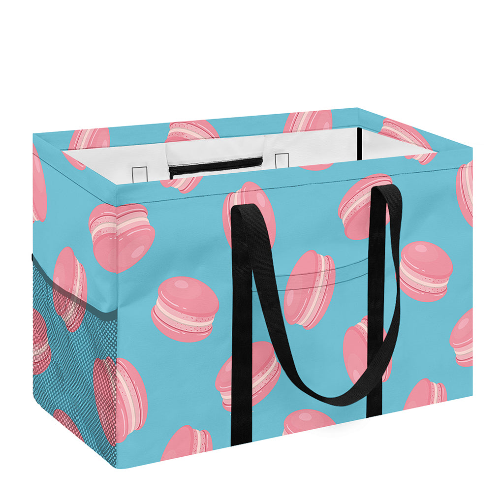 Pink Macaron Pattern Print Utility Tote Bag