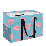 Pink Macaron Pattern Print Utility Tote Bag