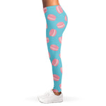 Pink Macaron Pattern Print Women's Leggings