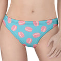 Pink Macaron Pattern Print Women's Thong