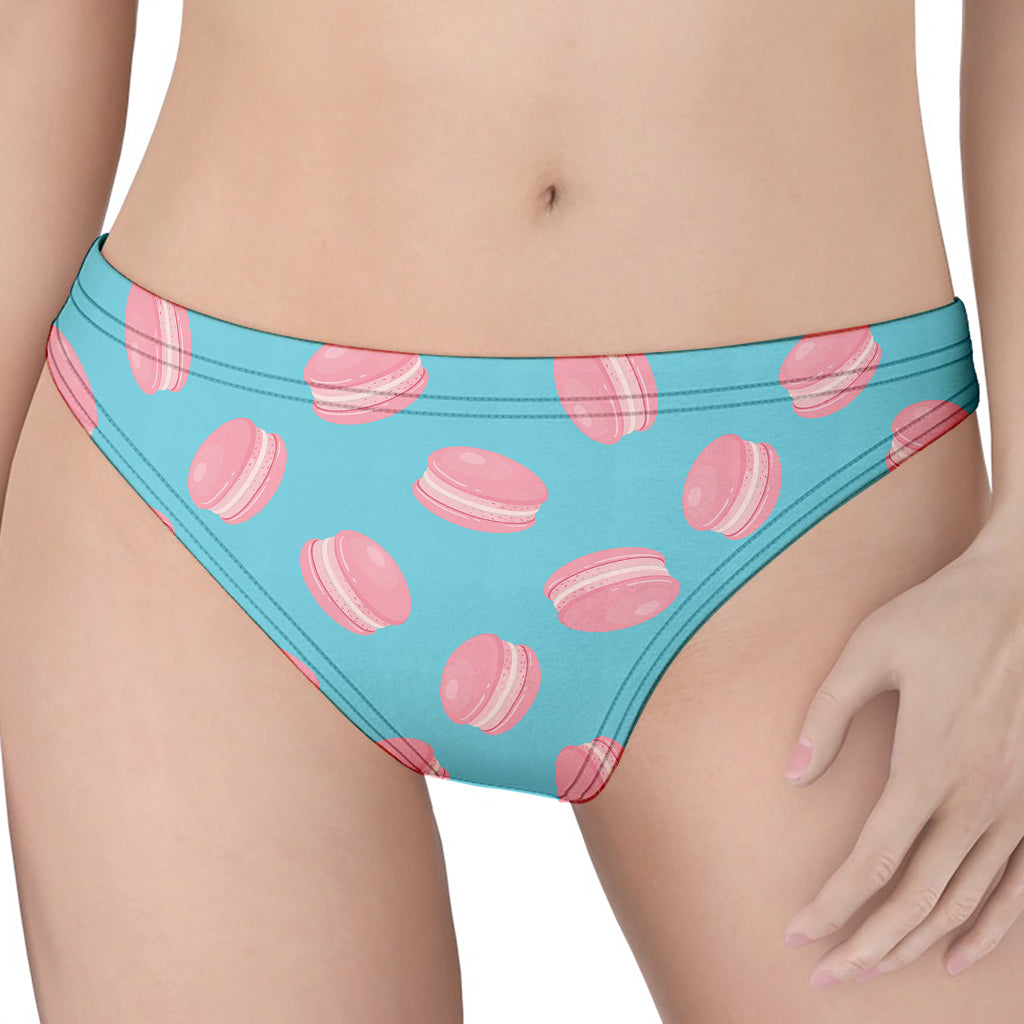 Pink Macaron Pattern Print Women's Thong