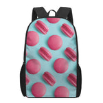 Pink Macarons Print 17 Inch Backpack