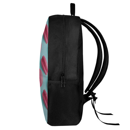 Pink Macarons Print 17 Inch Backpack
