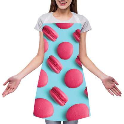 Pink Macarons Print Adjustable Apron