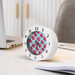 Pink Macarons Print Alarm Clock