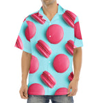 Pink Macarons Print Aloha Shirt