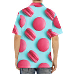 Pink Macarons Print Aloha Shirt
