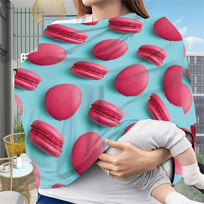 Pink Macarons Print Baby Seat Cover