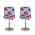 Pink Macarons Print Bar Stool Covers