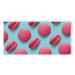 Pink Macarons Print Beach Towel