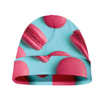 Pink Macarons Print Beanie