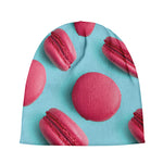 Pink Macarons Print Beanie