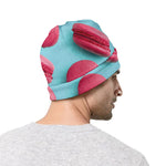 Pink Macarons Print Beanie