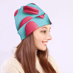Pink Macarons Print Beanie