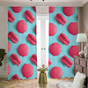 Pink Macarons Print Blackout Pencil Pleat Curtains