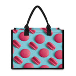 Pink Macarons Print Canvas Tote Bag