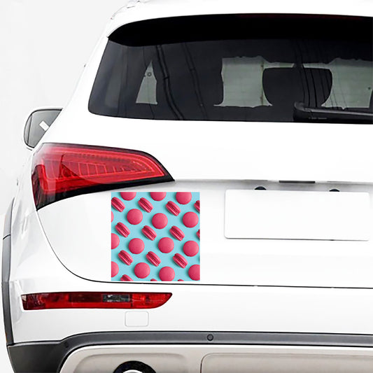 Pink Macarons Print Car Sticker