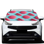 Pink Macarons Print Car Windshield Snow Cover