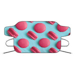 Pink Macarons Print Car Windshield Snow Cover