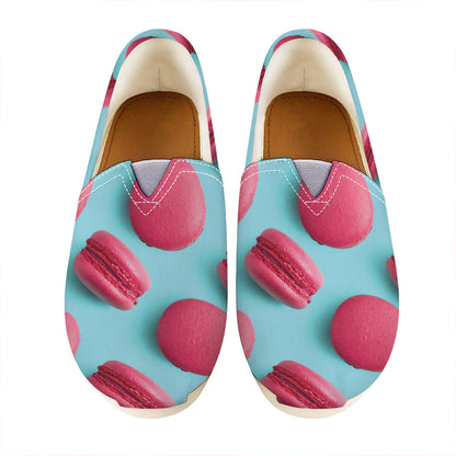 Pink Macarons Print Casual Shoes