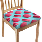 Pink Macarons Print Chair Cushion Cover