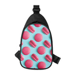 Pink Macarons Print Chest Bag