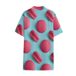 Pink Macarons Print Cotton Hawaiian Shirt