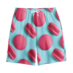 Pink Macarons Print Cotton Shorts
