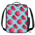 Pink Macarons Print Crossbody Lunch Bag