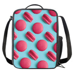 Pink Macarons Print Crossbody Lunch Bag