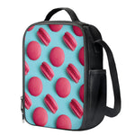 Pink Macarons Print Crossbody Lunch Bag