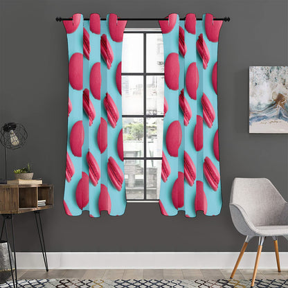 Pink Macarons Print Curtain