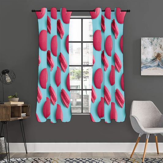 Pink Macarons Print Curtain