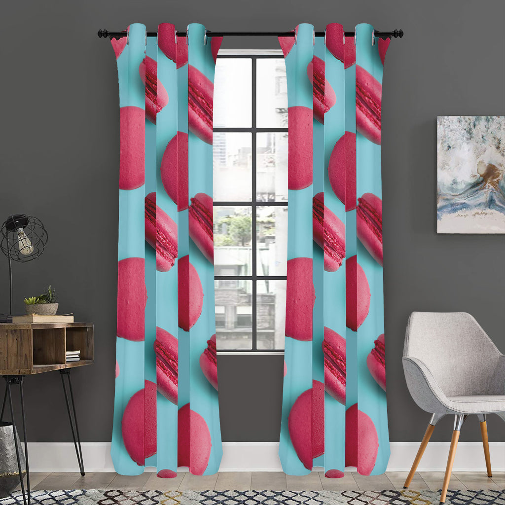 Pink Macarons Print Curtain