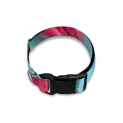Pink Macarons Print Dog Collar