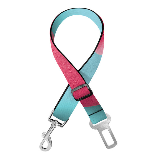Pink Macarons Print Dog Seat Belt