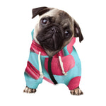 Pink Macarons Print Dog Zip Up Hoodie