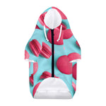 Pink Macarons Print Dog Zip Up Hoodie