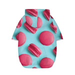 Pink Macarons Print Dog Zip Up Hoodie