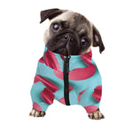 Pink Macarons Print Dog Zip Up Jacket