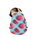 Pink Macarons Print Dog Zip Up Jacket