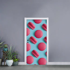 Pink Macarons Print Door Sticker