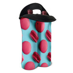 Pink Macarons Print Double Neoprene Wine Tote