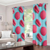 Pink Macarons Print Extra Wide Grommet Curtains