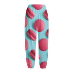 Pink Macarons Print Fleece Lined Knit Pants
