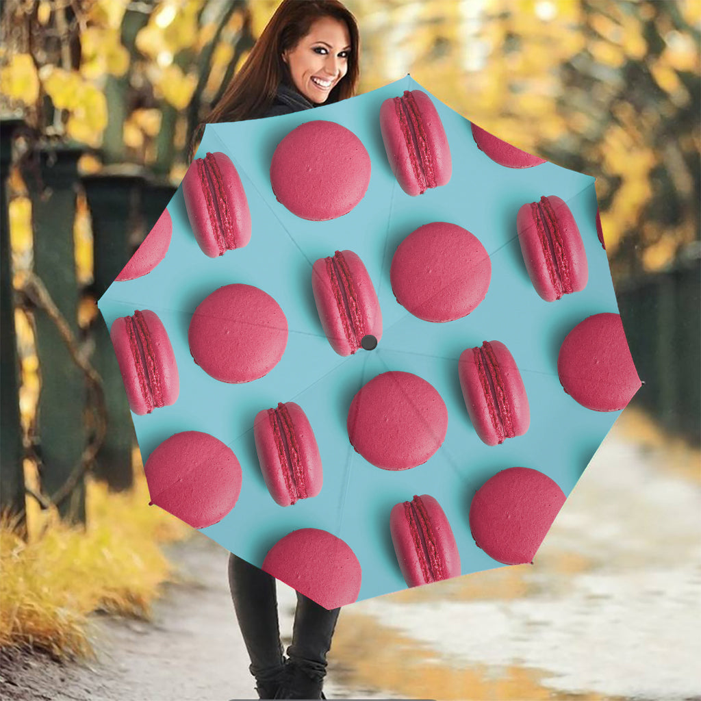 Pink Macarons Print Foldable Umbrella